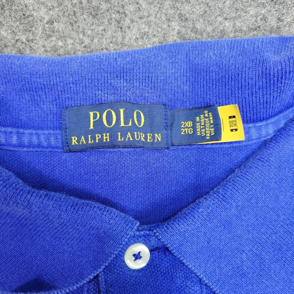 Polo Ralph Lauren Polo Mens 2XB Blue Classic Fit Embroidered Logo Preppy Big